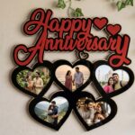 Personalized "Happy Anniversary" Wooden Photo Frame