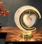 LED Crystal Half Moon Lamp Heart Shape