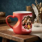 Red Heart-Shaped Magic Mug