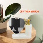 Heart Shape Magic Mirror with Pen Stand - Image 2