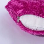 Customized Heart Shape Fur Cushion (Pink Colour) - Image 2