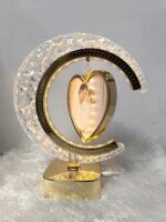 LED Crystal Half Moon Lamp Heart Shape - Image 2