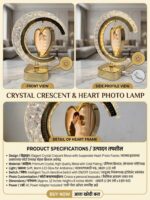 LED Crystal Half Moon Lamp Heart Shape - Image 3