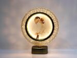 Personalized Round Crystal LED Photo Frame Lamp - Image 2