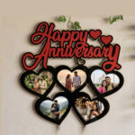 Personalized "Happy Anniversary" Wooden Photo Frame