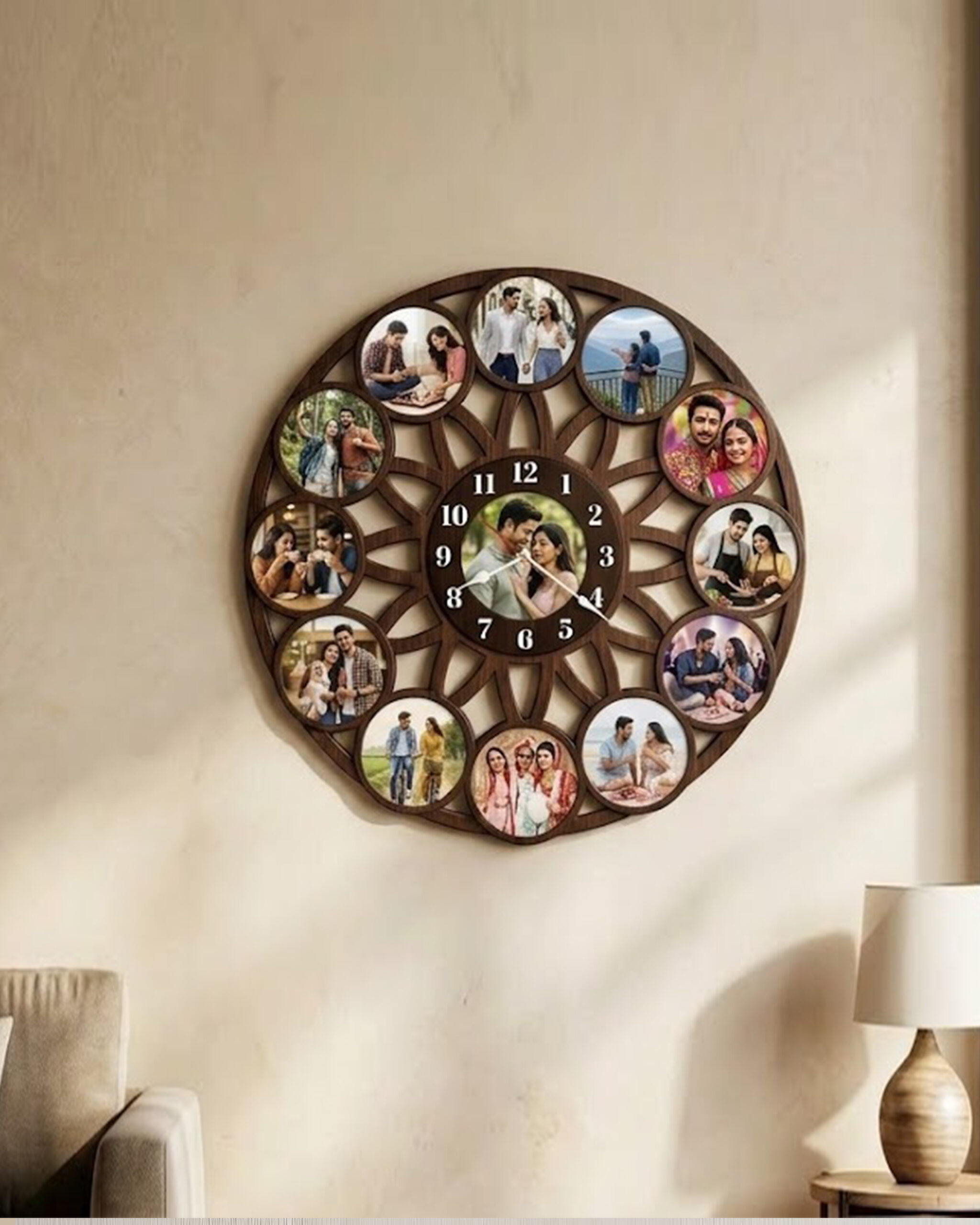 ed Premium Customized Photo Frame Wall Clock - Image 1