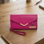 Customized Ladies Clutch Wallet (Pink Colour)