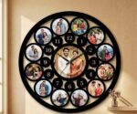 Premium Wooden Personalized Photo Wall Clock - Image 2