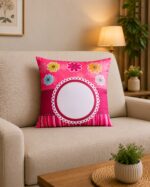 Happy Birthday Satin Pillow (Pink Colour) - Image 5