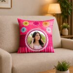Happy Birthday Satin Pillow (Pink Colour)