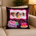 Happy Birthday Satin Pillow