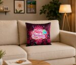 Happy Birthday Satin Pillow - Image 2
