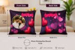 Love Couple Photo Satin Pillow - Image 3