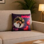 Love Couple Photo Satin Pillow