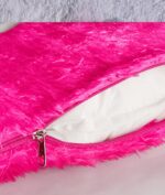 Personalized Square Fur Cushion (Pink Colour) - Image 3